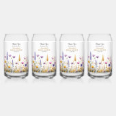 Personaliseer Bruiloft Feest Wilde Bloemen Blikvorm Glas (Voorkant)