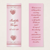 Personaliseer bruiloft gunst harten & kant Bladwij Mini Visitekaartjes (Voorkant /achterkant)