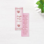 Personaliseer bruiloft gunst harten & kant Bladwij Mini Visitekaartjes (Bureau)