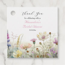 Personaliseer Bruiloftsfeest Wilde bloemen Dank je