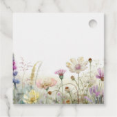 Personaliseer Bruiloftsfeest Wilde bloemen Dank je Bedankjes Labels (Achterkant)