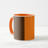 Personaliseer Bruin en Sinaasappel Voeg de Naam va Mok (Voorkant links)