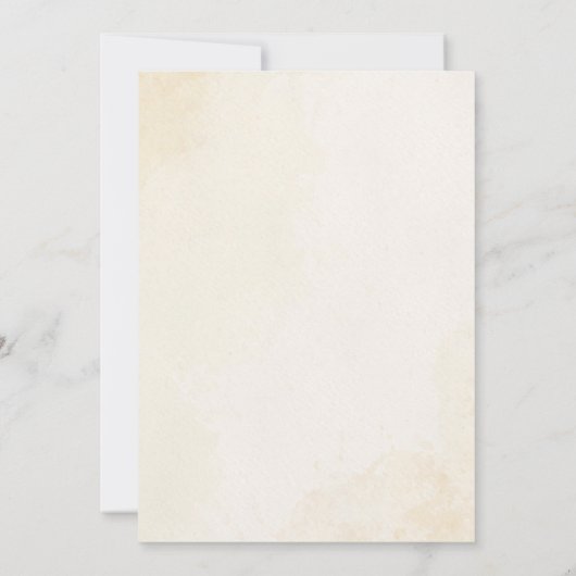 Personaliseer bruine rustieke bloem bruiloft Uitno Kaart (Achterkant)