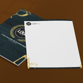 Personaliseer Business Dark Green Brewery Theme Briefhoofd