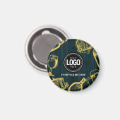 Personaliseer Business Dark Green Brewery Theme Magneet (Voorkant / Achterkant)