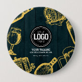 Personaliseer Business Dark Green Brewery Theme Ronde Button 4,0 Cm (Voorkant)