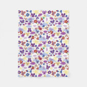 Personaliseer Butterfly Garden Fun Shapes Wit Fleece Deken (Voorkant)