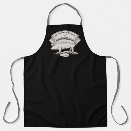 Personaliseer cadeaus voor hog vlees van slager schort (Voorkant)