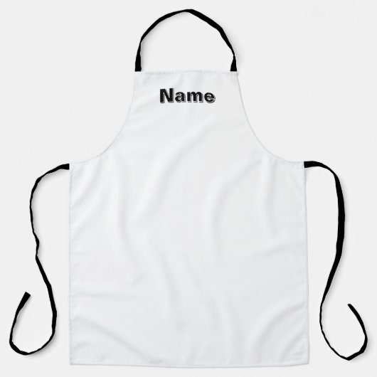 Personaliseer Cafe Catering Bakker Witte Keuken Schort (Voorkant)