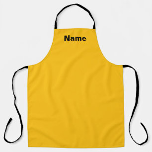 Personaliseer Cafe Coffee Shop Geel Schort