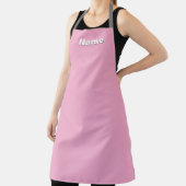 Personaliseer Cafe Coffee Shop Pastel Roze Schort (Insitu)