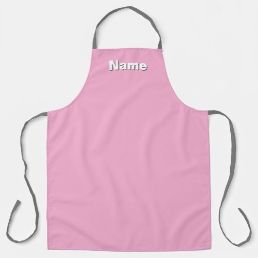 Personaliseer Cafe Coffee Shop Pastel Roze Schort (Voorkant)