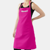 Personaliseer Cafe Traiteur Bloemist Heet Roze Schort (Insitu)