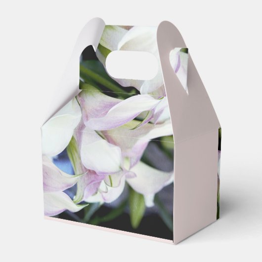 Personaliseer Calla Lily Foliage Petal Pink Weddin Bedankdoosjes (Achterkant)