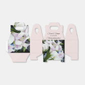 Personaliseer Calla Lily Foliage Petal Pink Weddin Bedankdoosjes (Uitgevouwen)