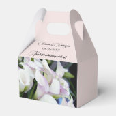 Personaliseer Calla Lily Foliage Petal Pink Weddin Bedankdoosjes (Voorkant Zijde)