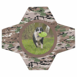 Personaliseer Camo Hond Naam Afbeelding Spelen Voetbal