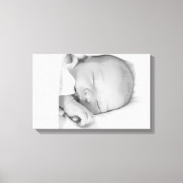 Personaliseer Canvas Art-zwart en wit Foto Baby