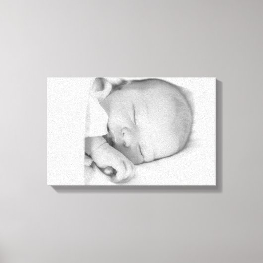 Personaliseer Canvas Art-zwart en wit Foto Baby (Voorkant)