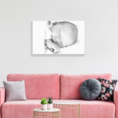 Personaliseer Canvas Art-zwart en wit Foto Baby (Insitu (Woonkamer))