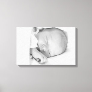 Personaliseer Canvas Art-zwart en wit Foto Baby Afdruk