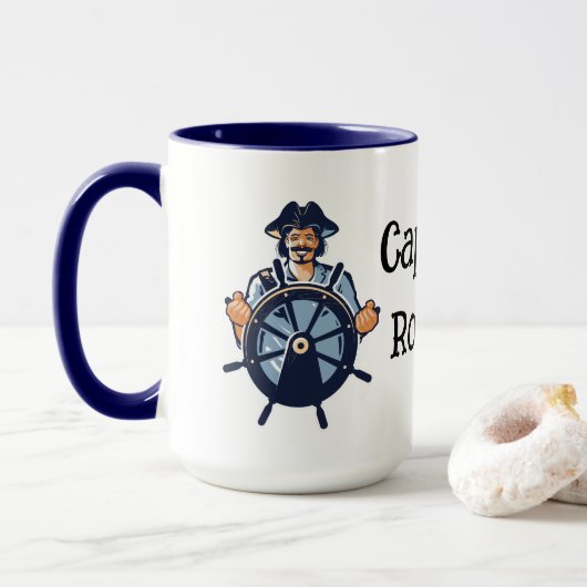 Personaliseer Captain  Mok (Met donut)