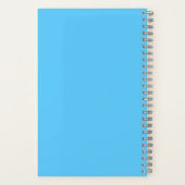 Personaliseer Cartoon Corgi Schattige Blauwgroen E Notitieboek (Achterkant)