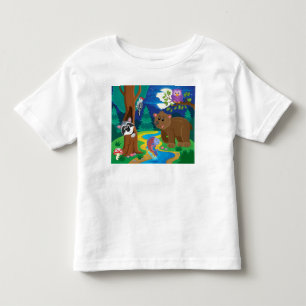 Personaliseer Cartoon Stream Forest Animals Kinder Shirts