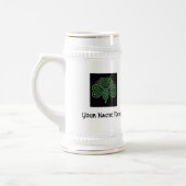 Personaliseer Celtic Knot Shamrock Stein Bierpul (Links)