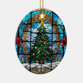 Personaliseer Ceramic Circle Ornament (Rechts)