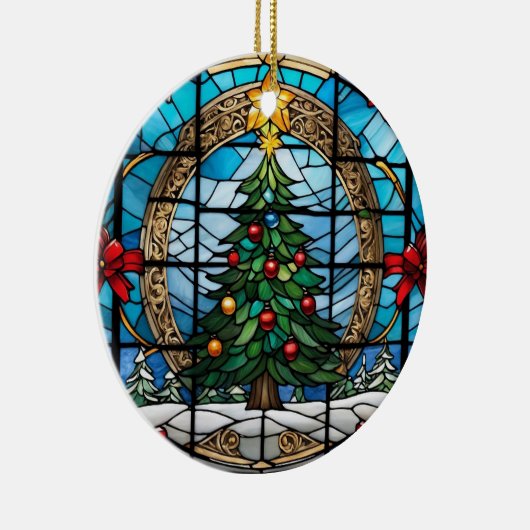 Personaliseer Ceramic Circle Ornament (Rechts)