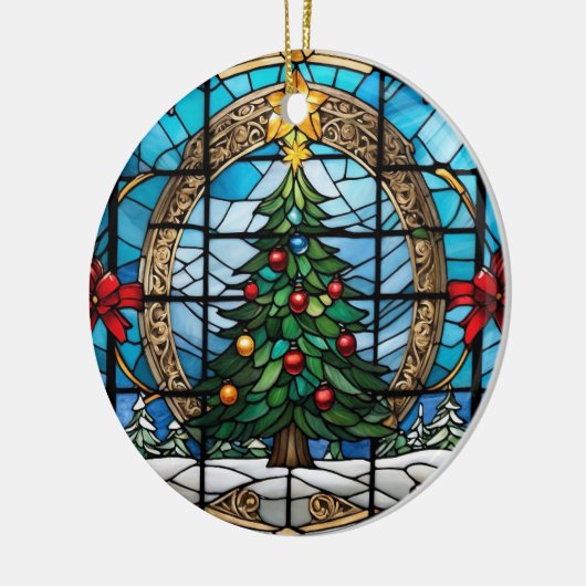 Personaliseer Ceramic Circle Ornament (Links)