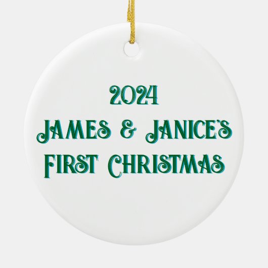 Personaliseer Ceramic Circle Ornament (Achterkant)