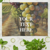 Personaliseer Change Words Fresh Grapes Fun Vineya Theedoek (Gevouwen)