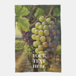Personaliseer Change Words Fresh Grapes Fun Vineya Theedoek