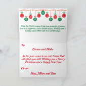 Personaliseer Charmante Herten Kerstmis Feestdagen Kaart (Binnen)