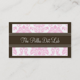 :personaliseer: Charming Damask Visitekaartje (roz