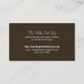 :personaliseer: Charming Damask Visitekaartje (roz (Achterkant)