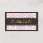 :personaliseer: Charming Damask Visitekaartje (roz (Voorkant)
