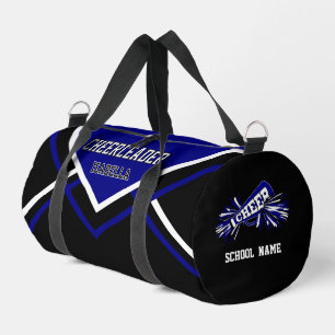 Personaliseer Cheerleader Blauw, Zwart, Wit Plunjezak