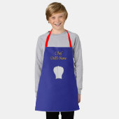 Personaliseer Chef Kinder Blue Craft Schort (Gedragen)