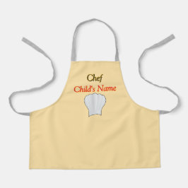 Personaliseer Chef Kinder Cream Craft Schort