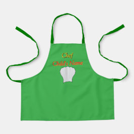 Personaliseer Chef Kinder Groene Ambacht Schort