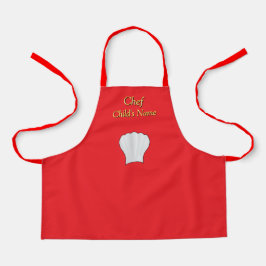 Personaliseer Chef Kinder Rode Craft Schort