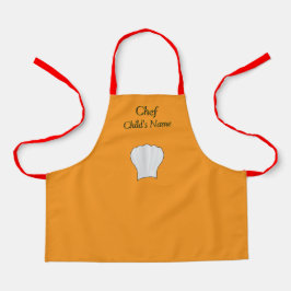 Personaliseer Chef Kinder Sinaasappel Craft Schort