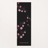 Personaliseer Cherry Blossom Sakura waterverf zwar Yogamat (Voorkant)