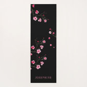 Personaliseer Cherry Blossom Sakura waterverf zwar Yogamat (Achterkant)