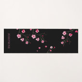 Personaliseer Cherry Blossom Sakura waterverf zwar Yogamat (Voorkant (horizontaal))