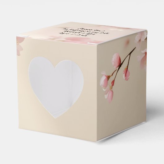 Personaliseer Cherry Blossom Wedding Favoriet Box Bedankdoosjes (Voorkant Zijde)