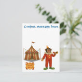Personaliseer: Chester de chimpansee clown Kaart (Staand voorkant)